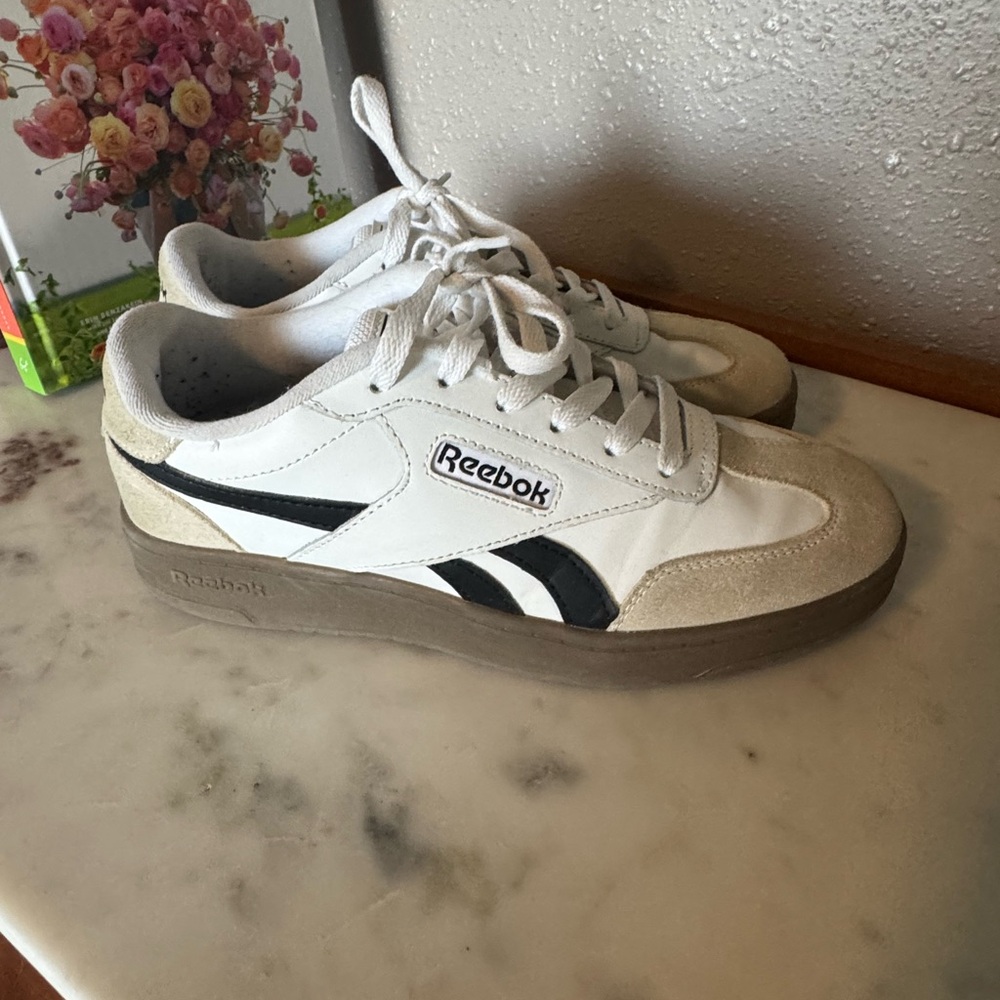 Reebok Women’s White and Black Classic Sneakers
